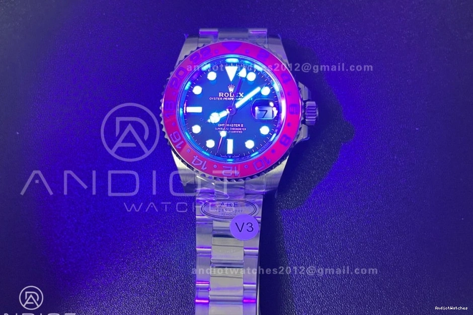 SH3285 V 1:1 Bezel BLRO Best New SS Pepsi OdorResistant Master (UV Edition II ARF ) On Oyster Bracelet 904L GMT 126710 858 0420